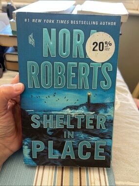 Nora Roberts "Shelter in Place" Paperback - Teal Blue Cover